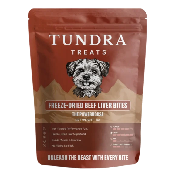 Tundra Treats™ Freeze-Dried Beef Liver Bites – Pure, Protein-Packed Rewards for Dogs