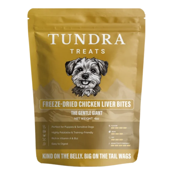 Tundra Treats™ Freeze-Dried Chicken Liver Bites – Wholesome, Flavorful Rewards for Dogs